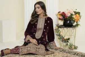 Velvet salwar suit Fashion